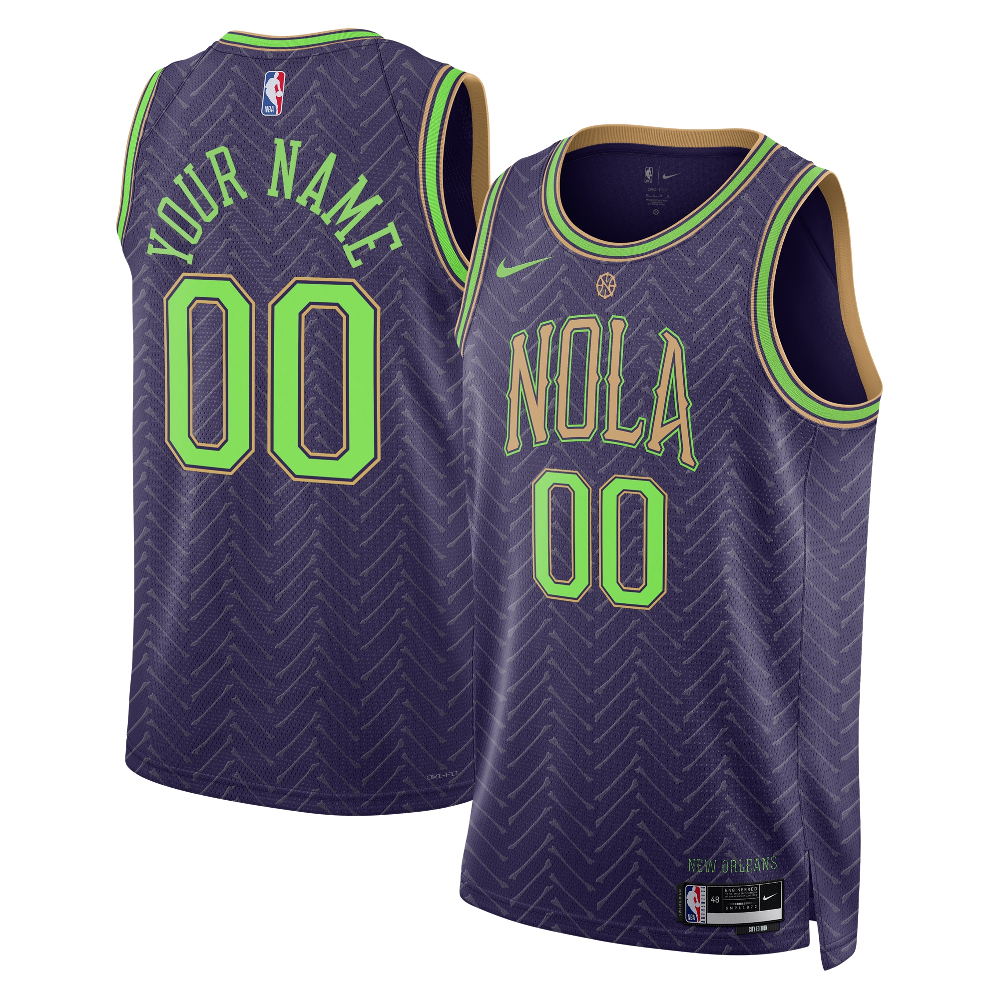 New Orleans Pelicans City Edition Swingman Basketball Jersey 2024 - Custom - Unisex - JS263 