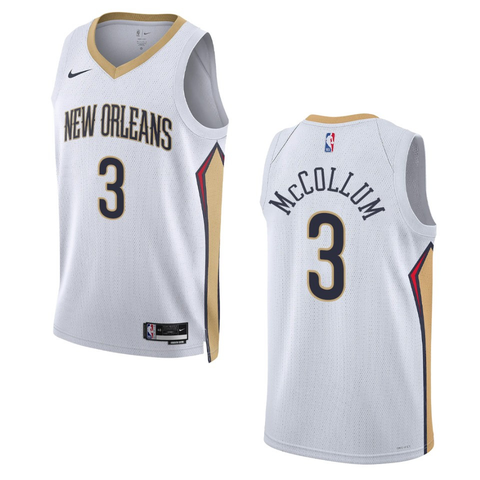 New Orleans Pelicans C.j. Mccollum 2022-23 Association Edition White Swingman Basketball Jersey