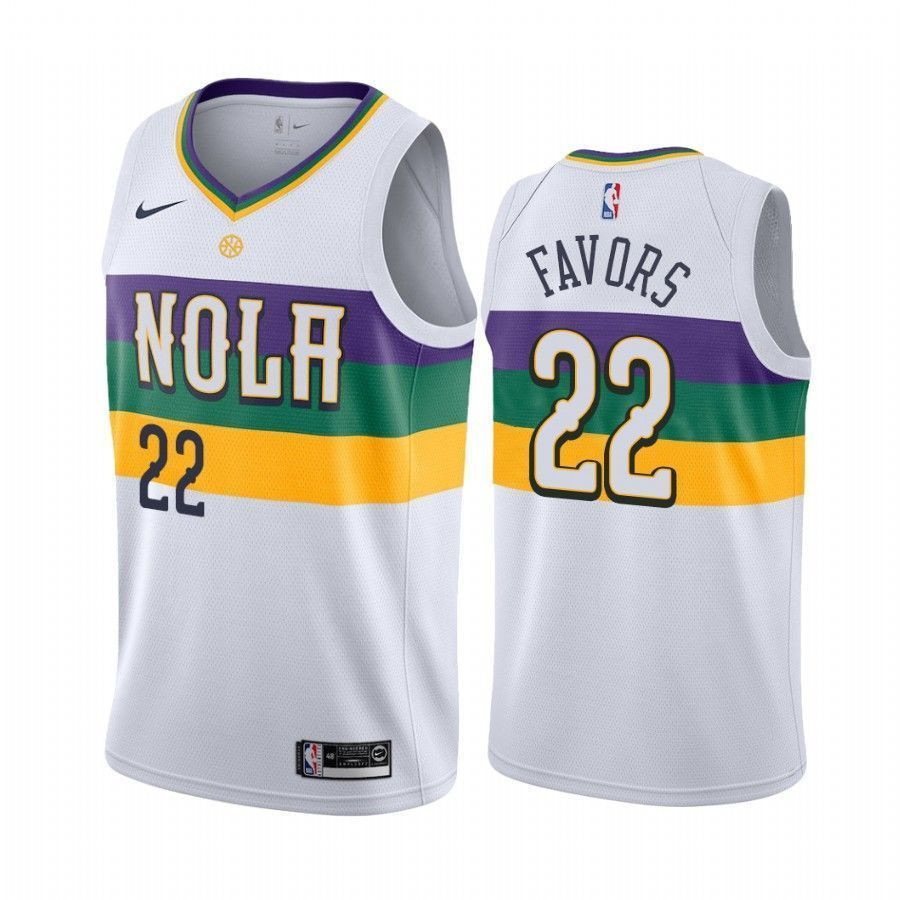 New Orleans Pelicans Derrick Favors 22 City Men's Basketball Jersey - JS915 