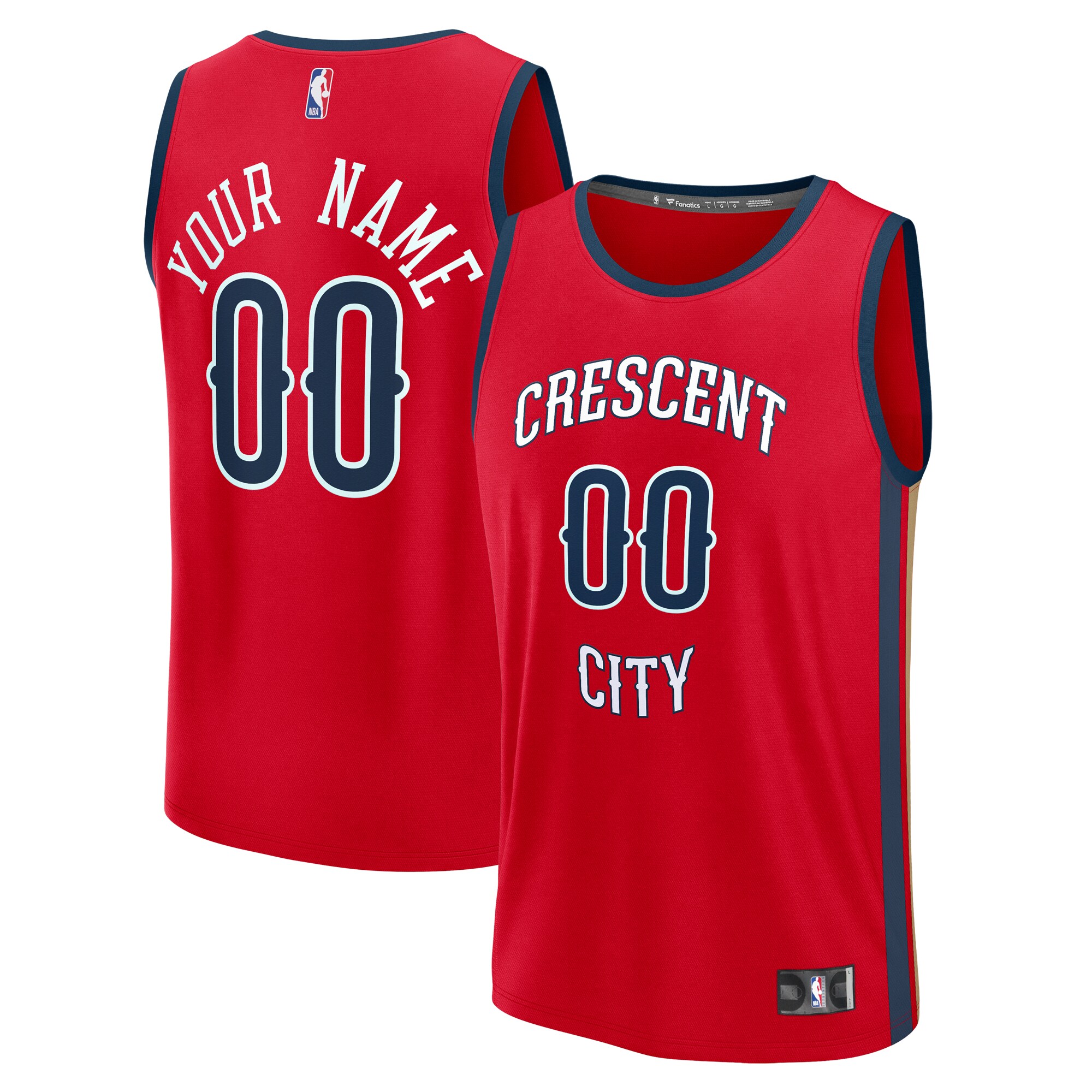 New Orleans Pelicans Fanatics Custom Fast Break Basketball Jersey - Red - Statement Edition