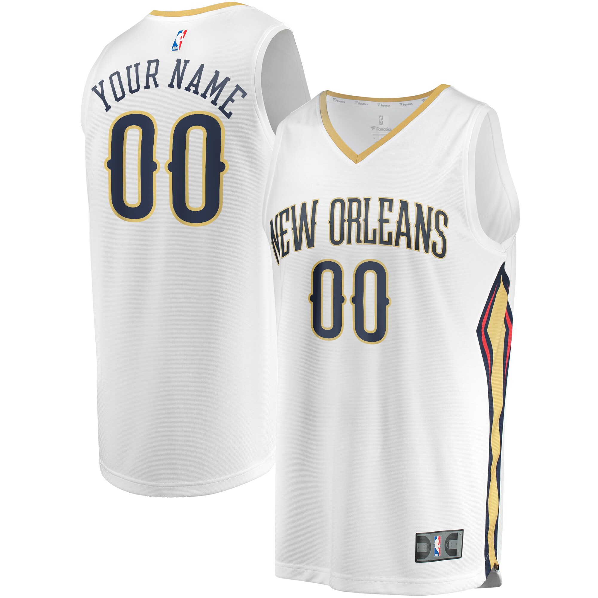 New Orleans Pelicans Fanatics Unisex Custom Fast Break Basketball Jersey - Association Edition - White