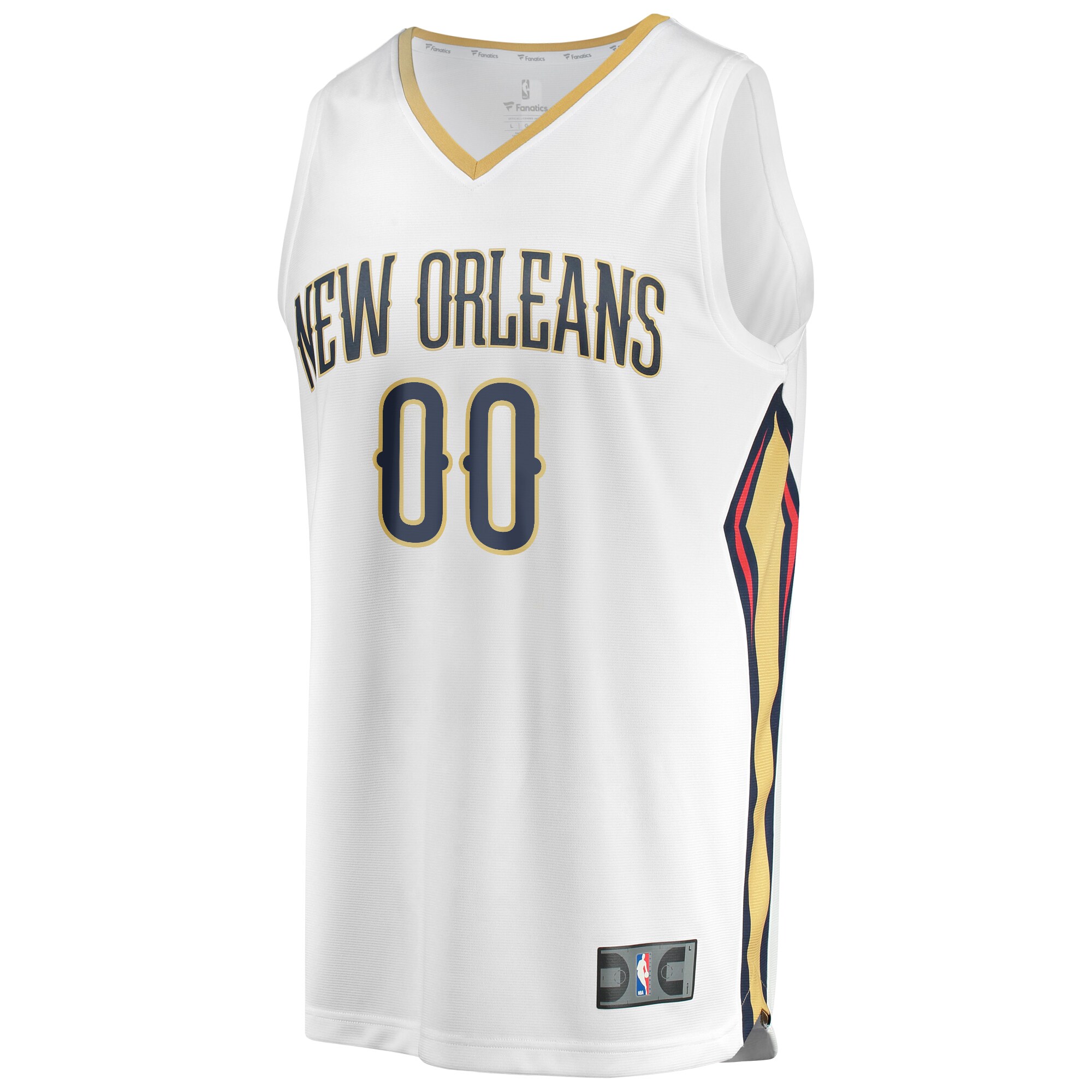 Alternative view of New Orleans Pelicans Fanatics Unisex Custom Fast Break Basketball Jersey - Association Edition - White