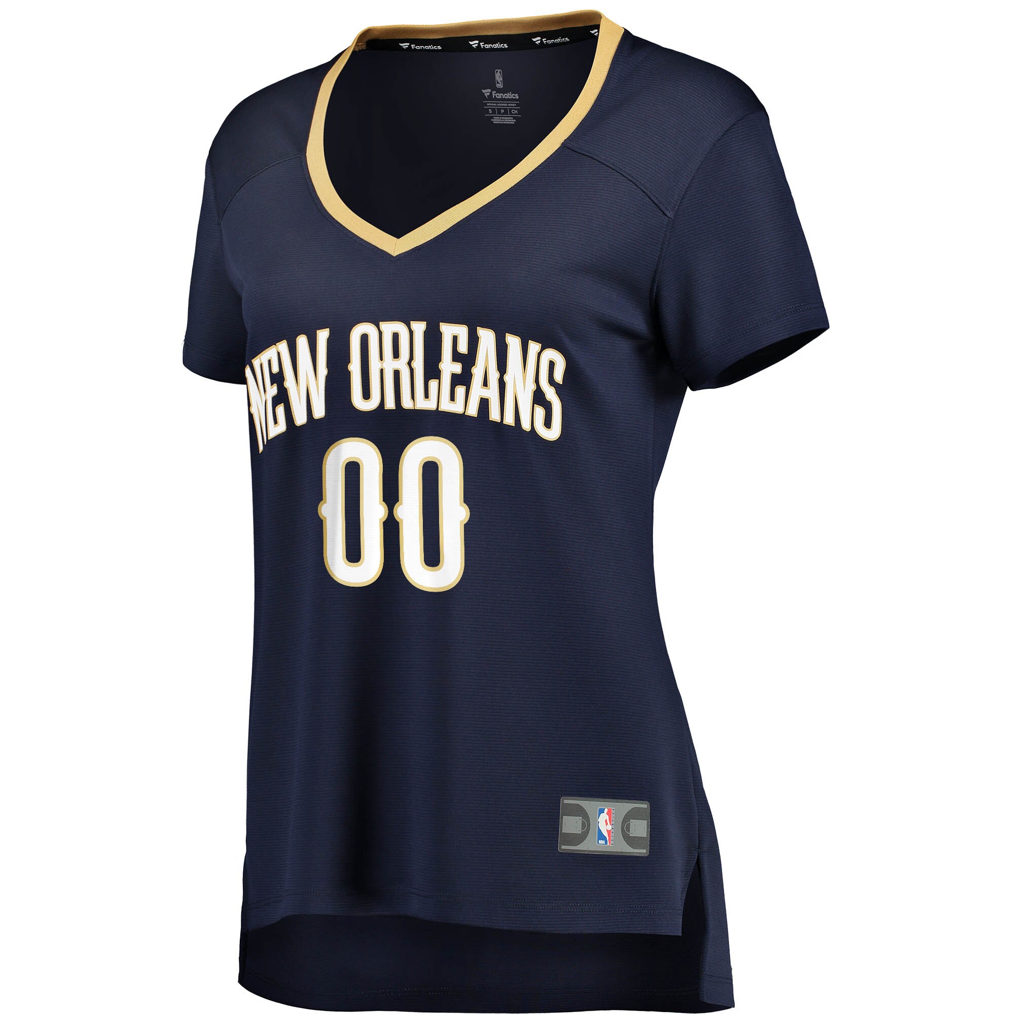 Alternative view of New Orleans Pelicans Fanatics Women's Fast Break Custom Basketball Jersey Navy - Icon Edition
