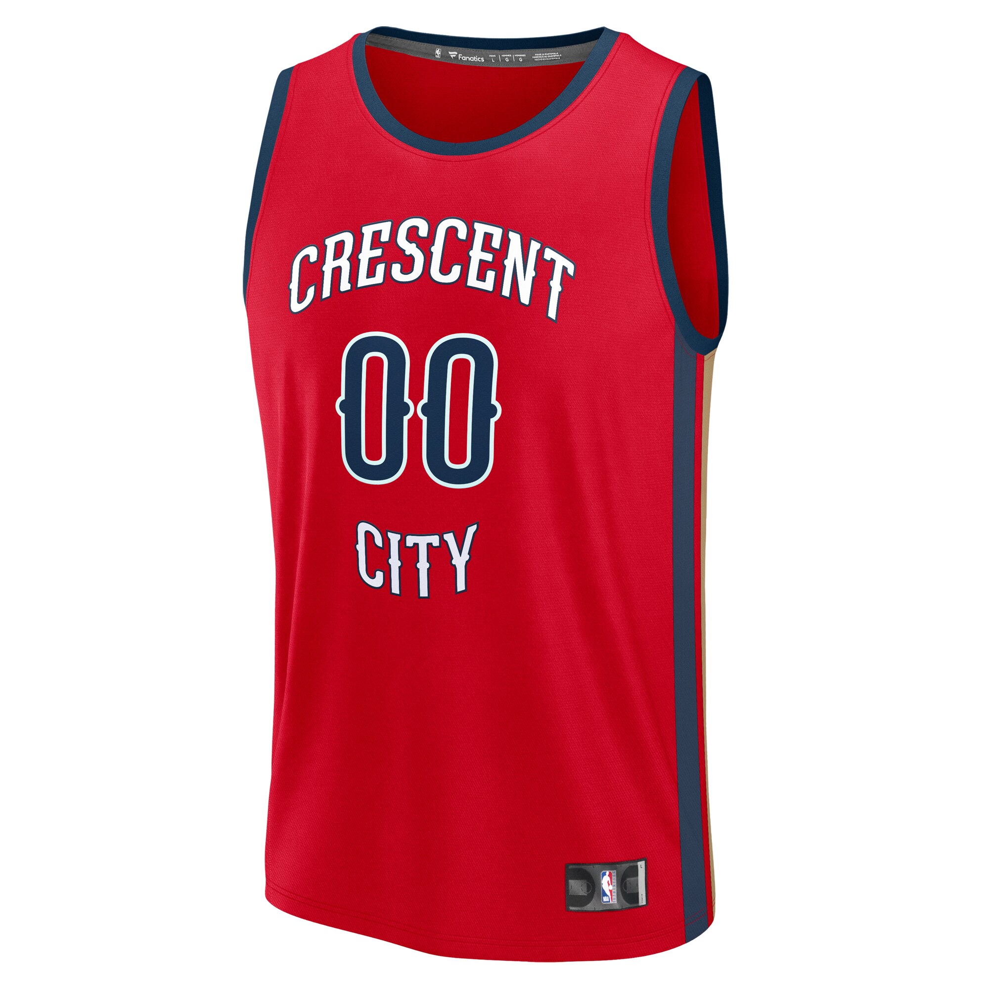Alternative view of New Orleans Pelicans Fanatics Youth Custom Fast Break Basketball Jersey - Red - Statement Edition