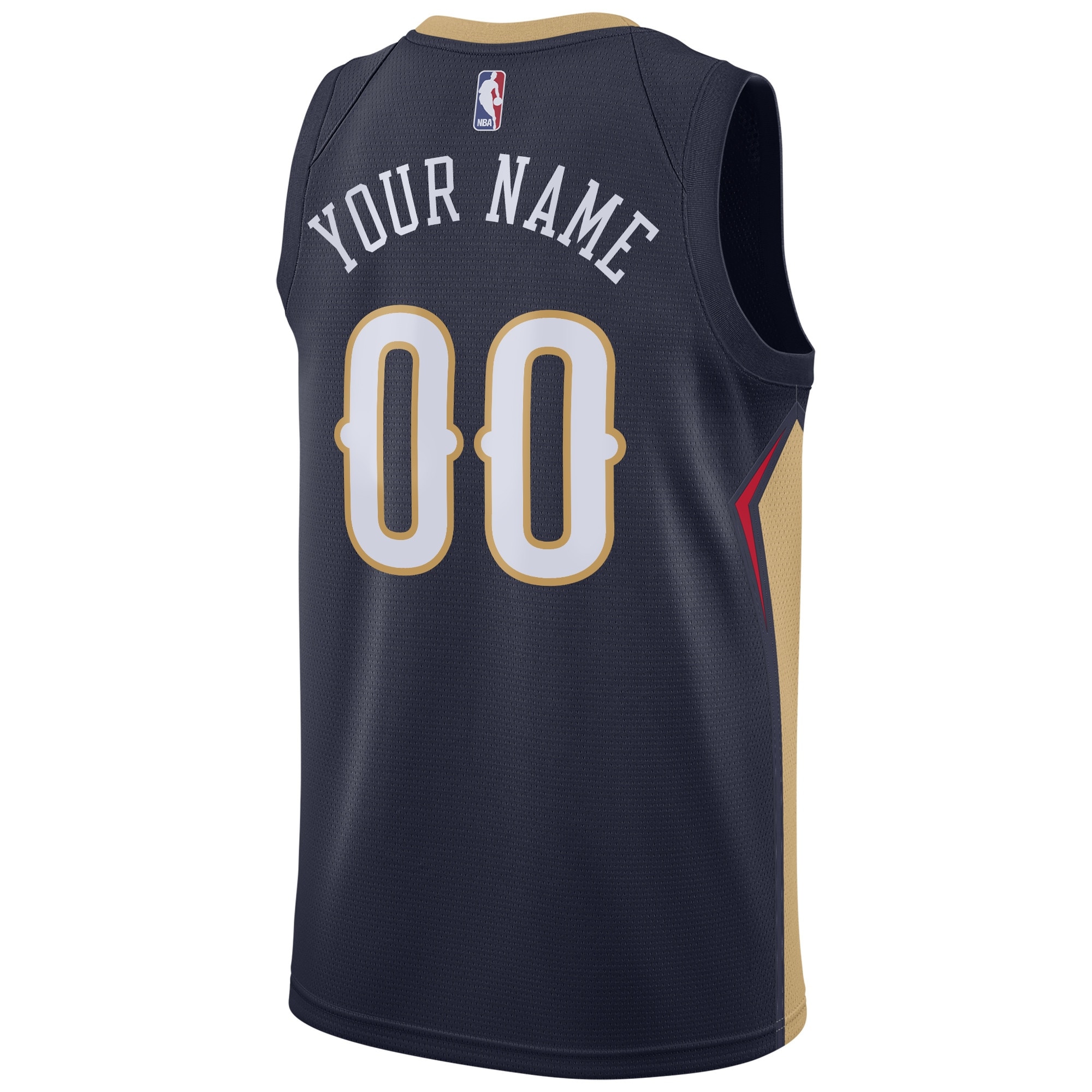 Alternative view of New Orleans Pelicans Icon Edition Swingman Basketball Jersey - Navy - Custom - Mens - JS303 