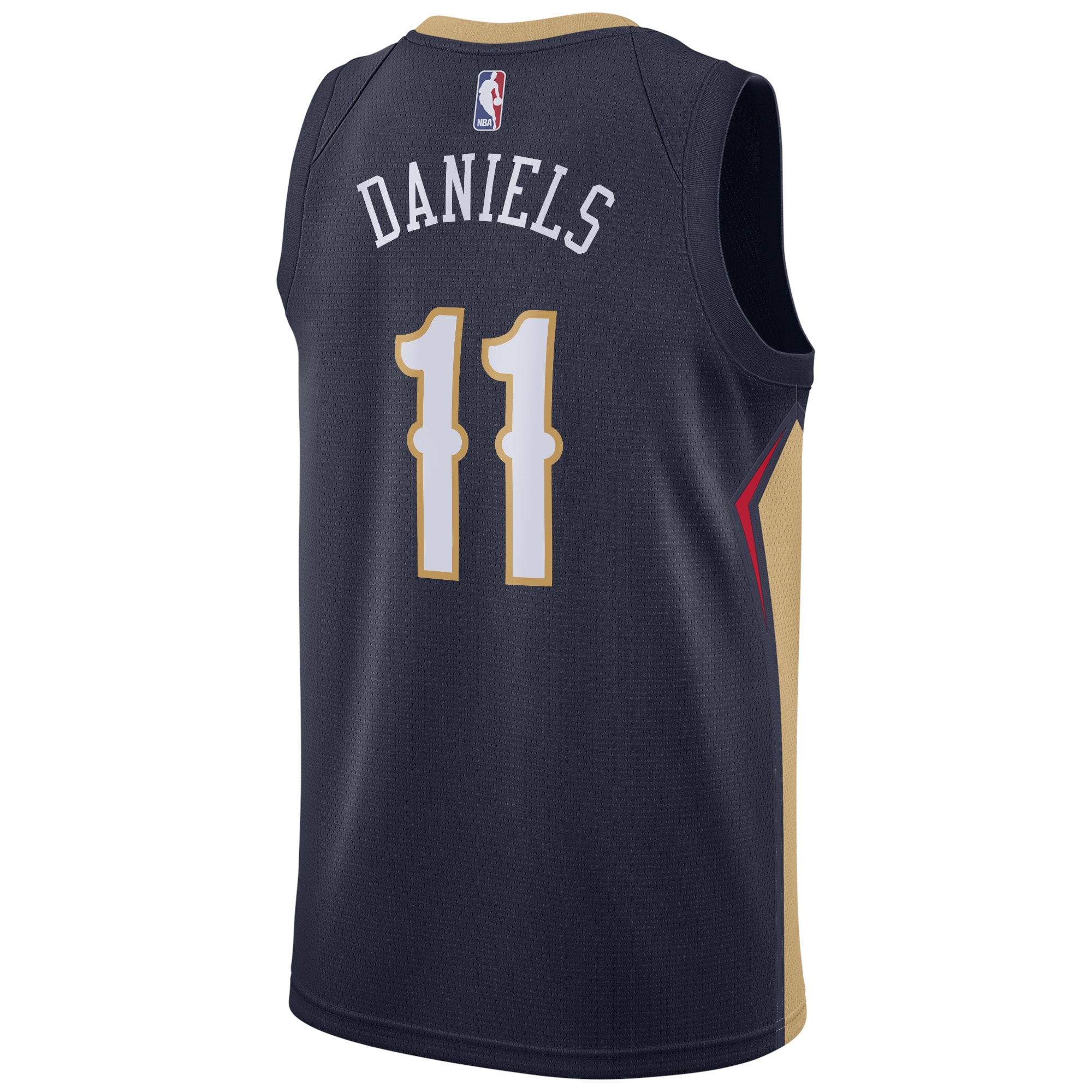Alternative view of New Orleans Pelicans Icon Edition Swingman Basketball Jersey - Navy - Dyson Daniels - Youth - JS187 