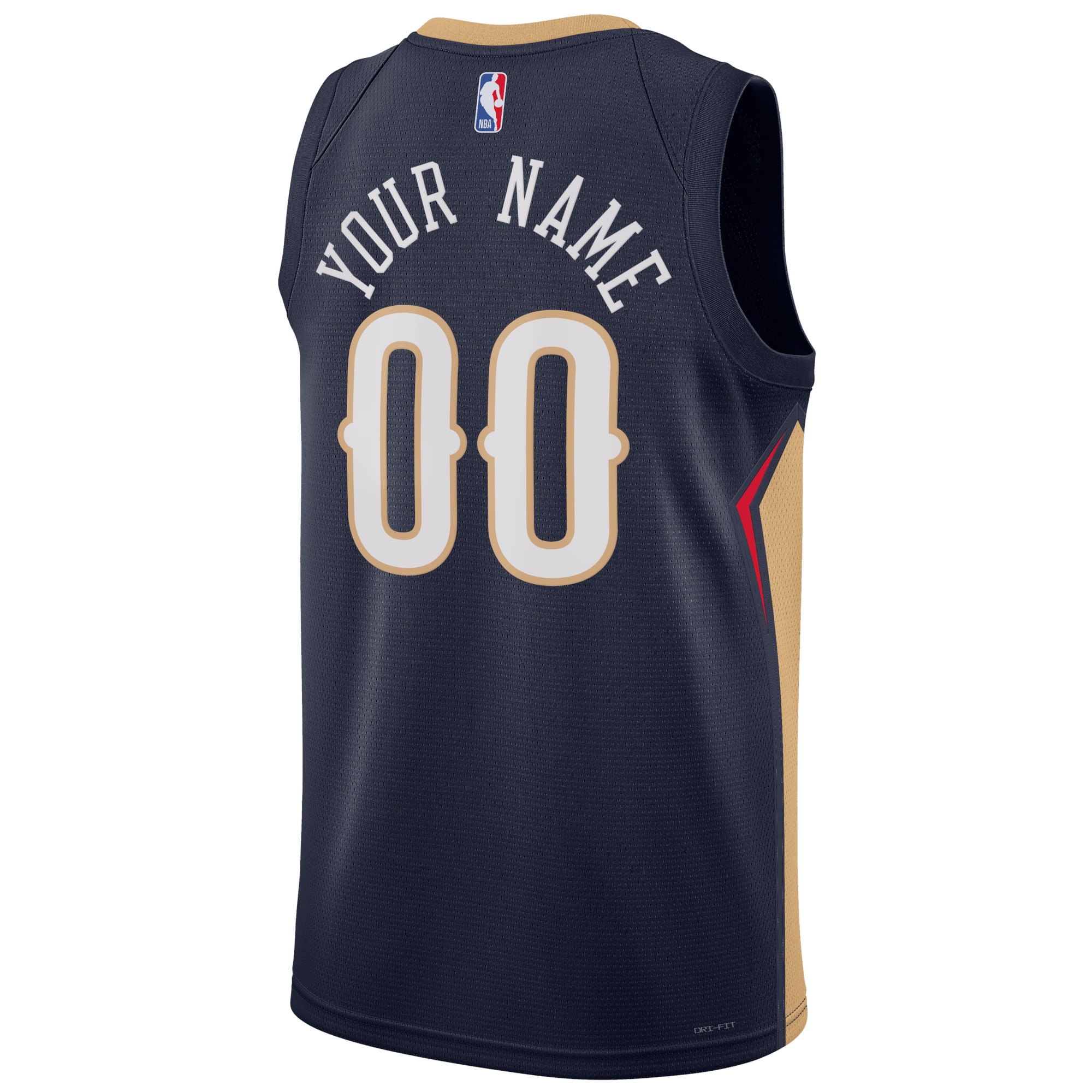 Alternative view of New Orleans Pelicans Icon Swingman Basketball Jersey - Custom - Unisex - JS486 