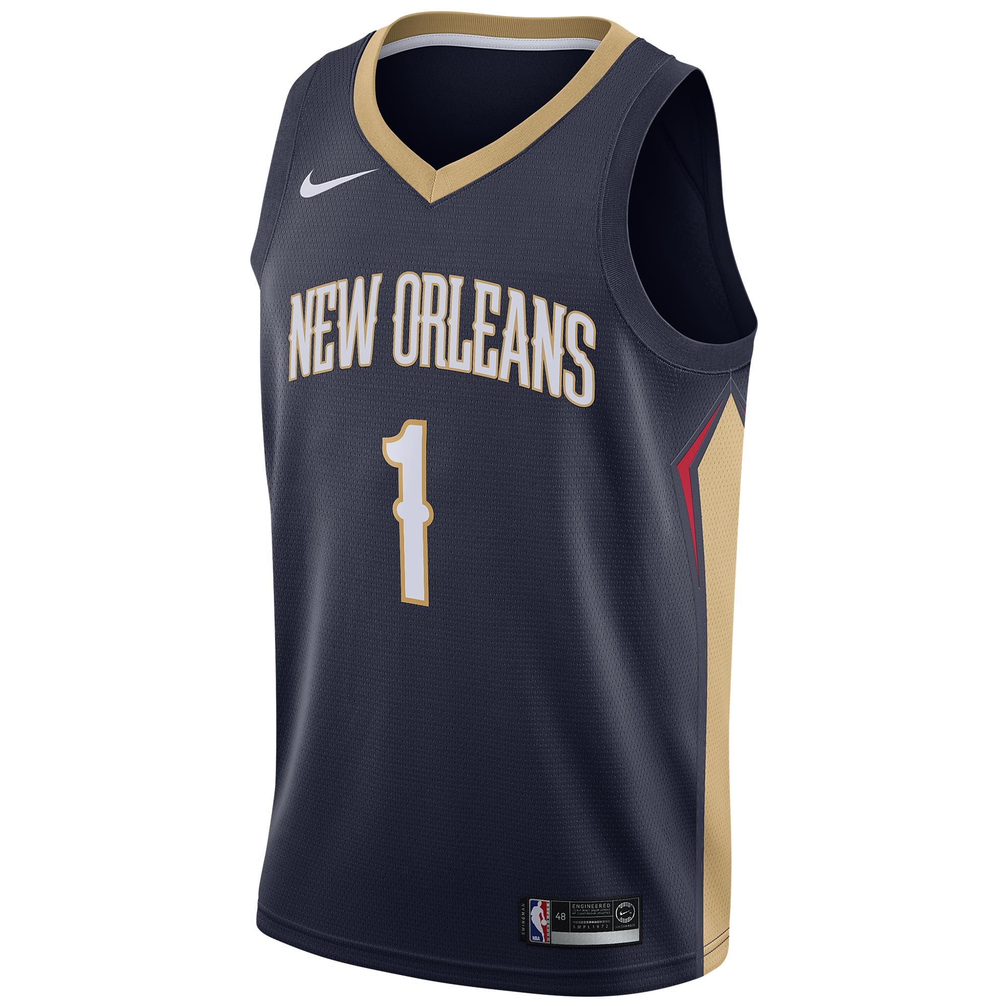 New Orleans Pelicans Icon Swingman Basketball Jersey - Zion Williamson - Youth - JS349 