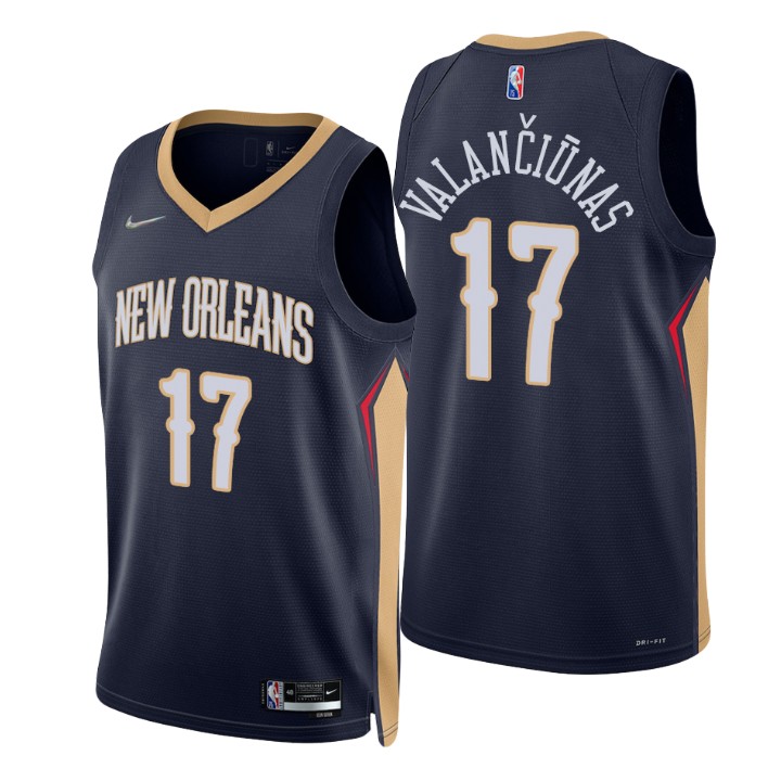 New Orleans Pelicans Jonas Valanciunas 75th Anniversary Diamond Basketball Jersey Icon