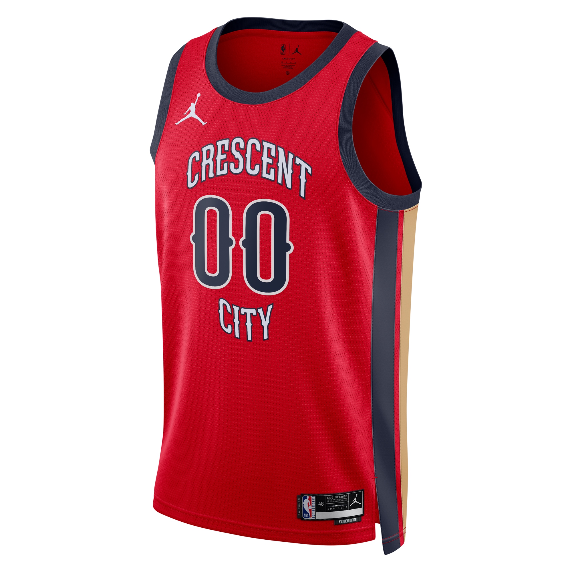 Alternative view of New Orleans Pelicans Jordan Statement Swingman Basketball Jersey - Custom - Unisex - JS548 