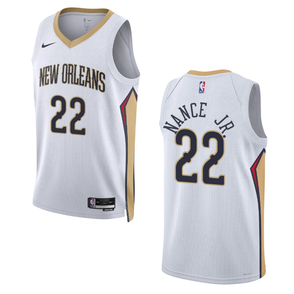 New Orleans Pelicans Larry Nance Jr 2022-23 Association Edition White Swingman Basketball Jersey