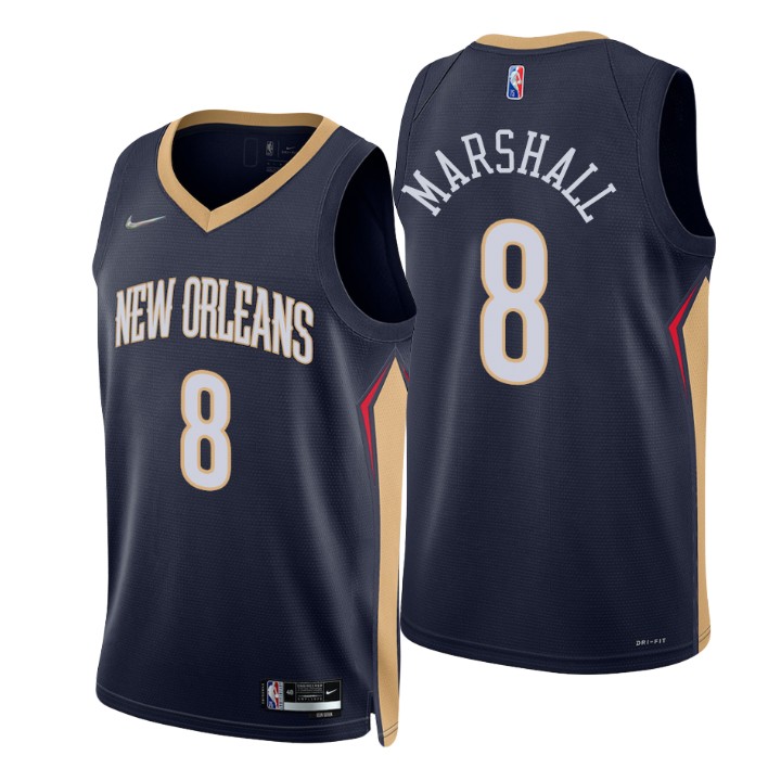 New Orleans Pelicans Naji Marshall 75th Anniversary Diamond Basketball Jersey Icon