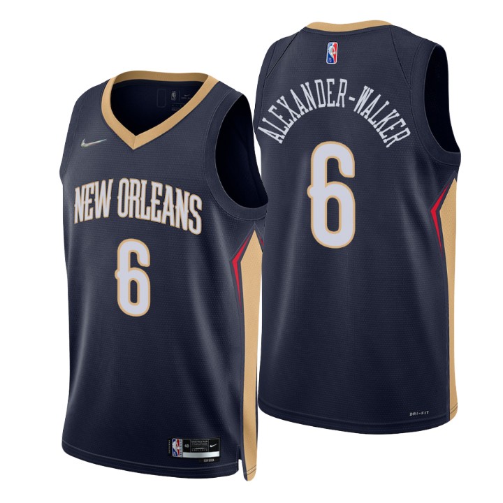 New Orleans Pelicans Nickeil Alexander-walker 75th Anniversary Diamond Basketball Jersey Icon