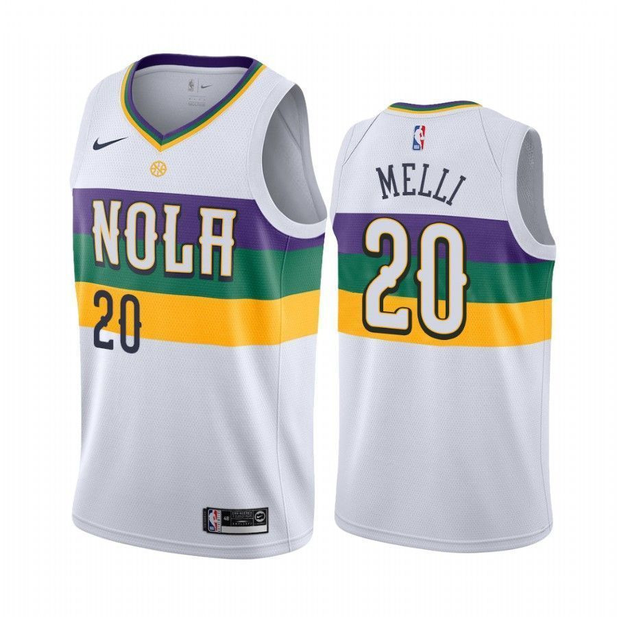New Orleans Pelicans Nicolo Melli 20 City Men's Basketball Jersey - JS767 