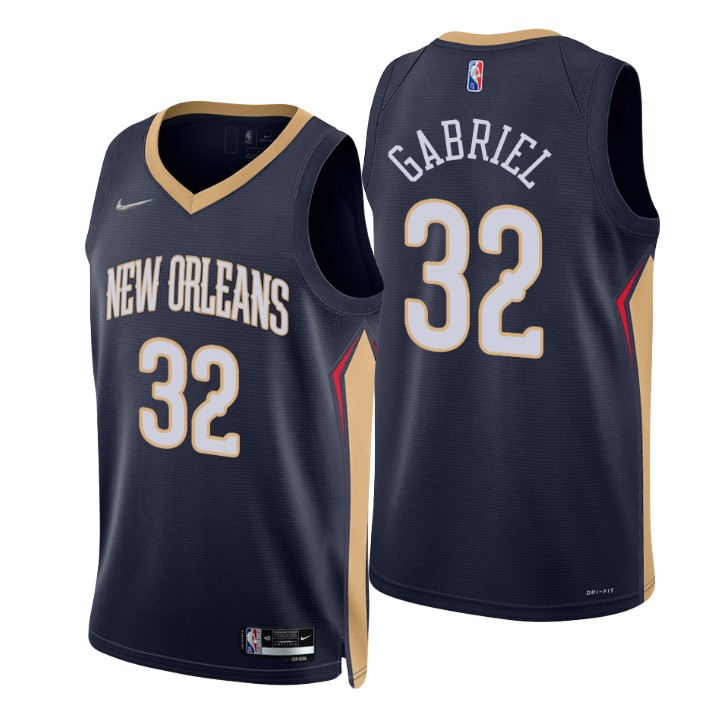 New Orleans Pelicans Wenyen Gabriel 75th Anniversary Diamond Basketball Jersey Icon