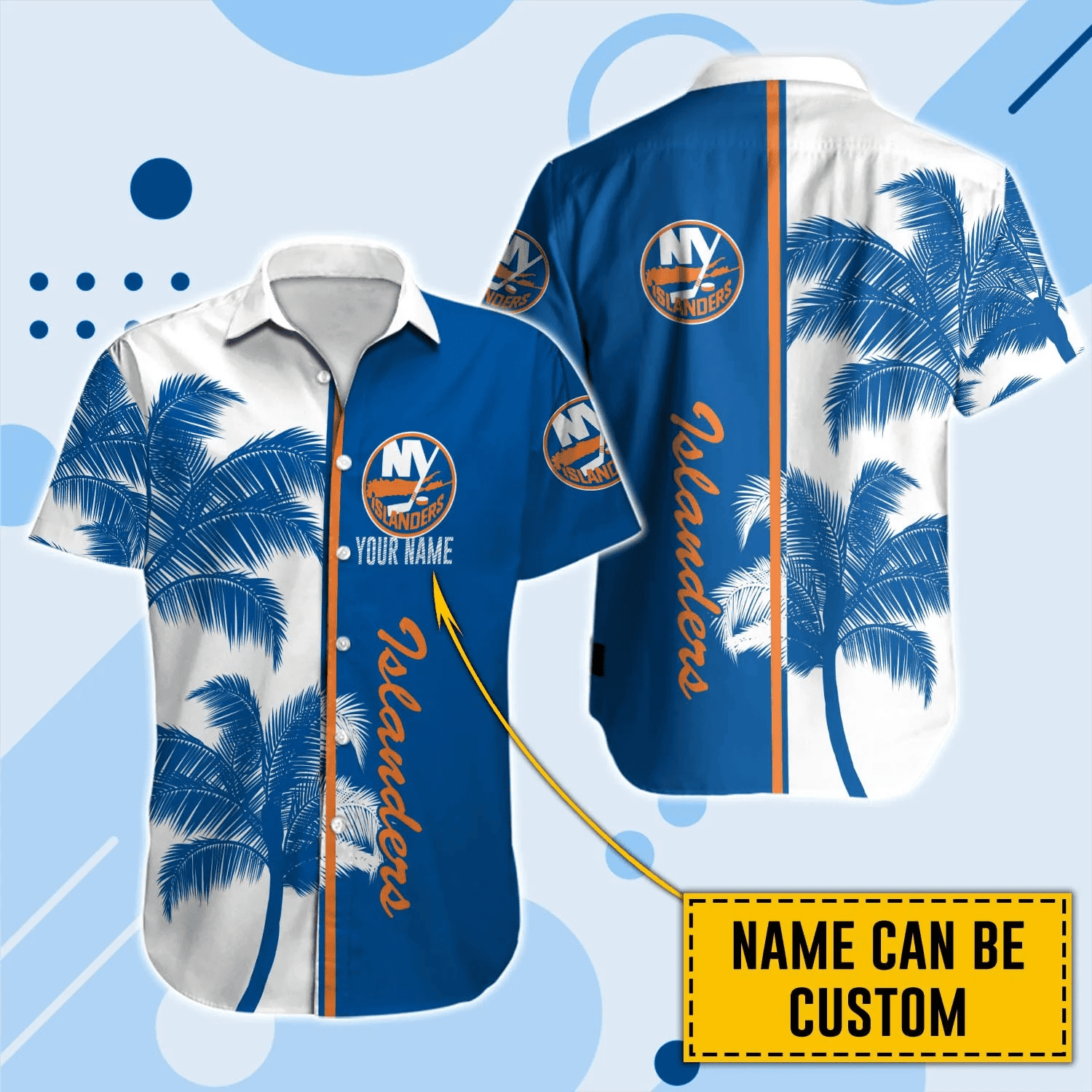 Alternative view of New York Islanders Hawaiian Shirt And Set - Customized - JS313 