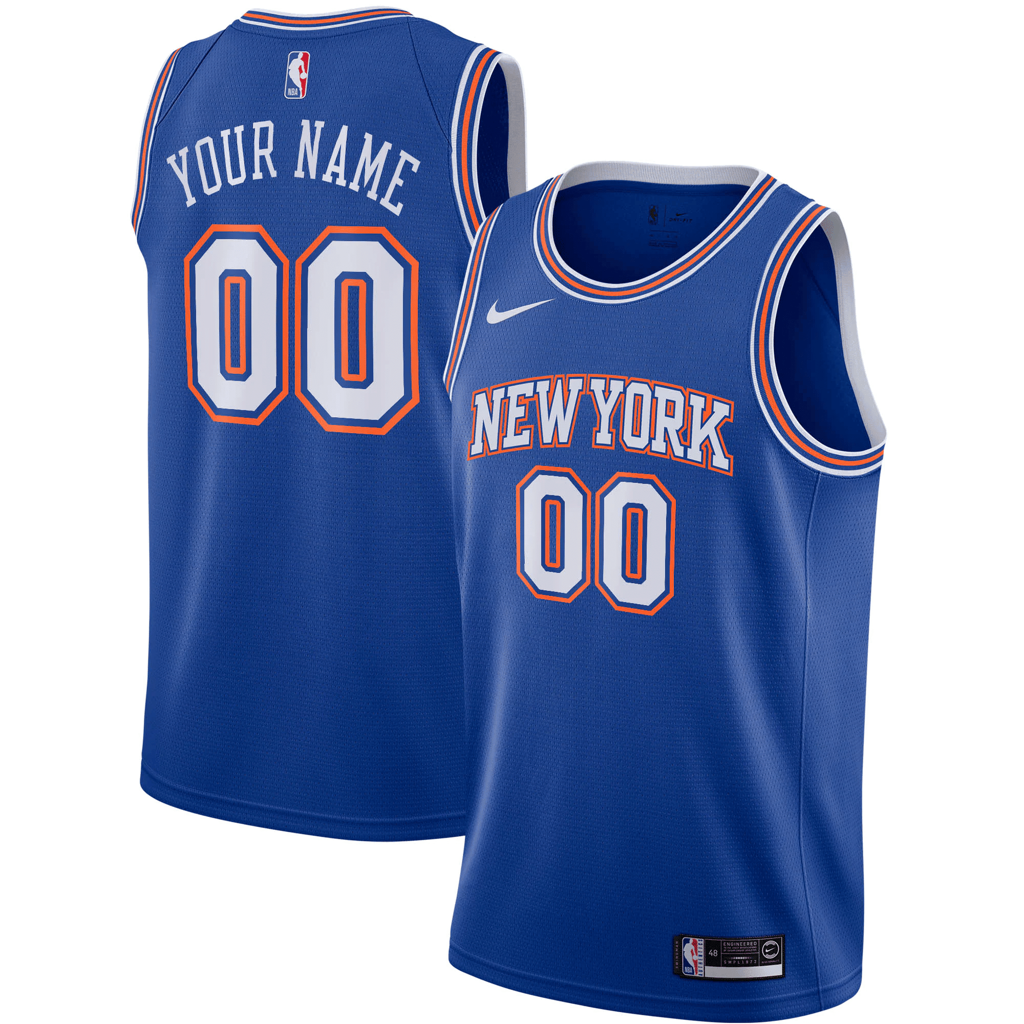 New York Knicks 2019/20 Custom Swingman Basketball Jersey Blue - Statement Edition Basketball Jersey - JS602 