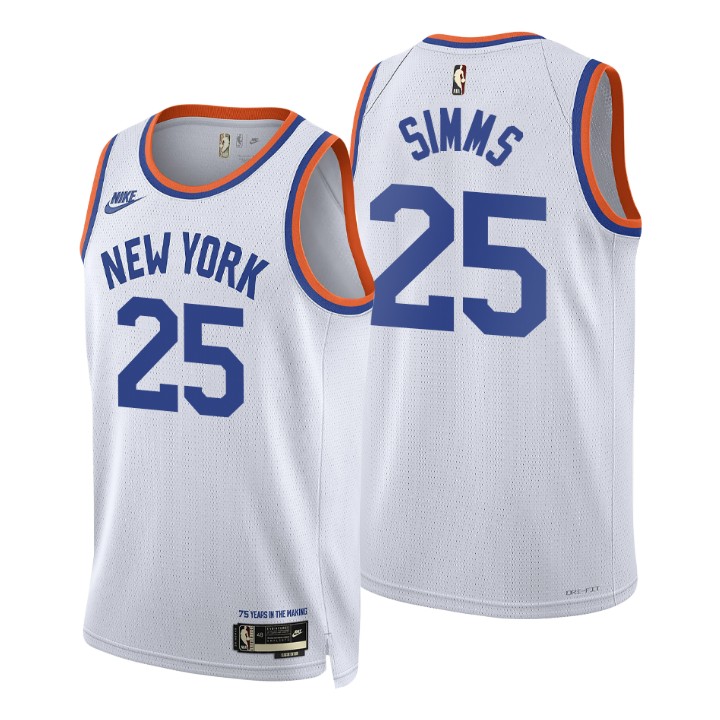 New York Knicks Aamir Simms 2021-22 75th Anniversary Classic Edition Year Zero Basketball Jersey
