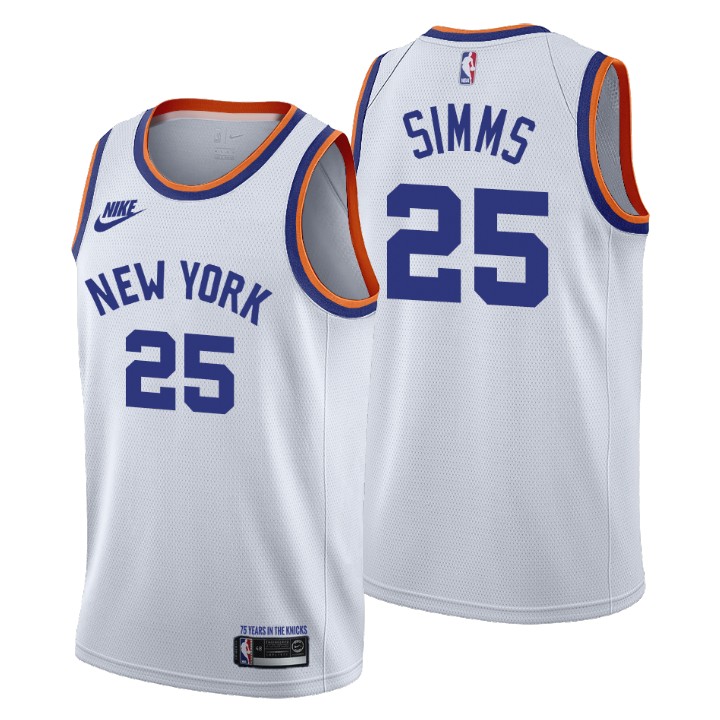 New York Knicks Aamir Simms 75th Anniversary Basketball Jersey