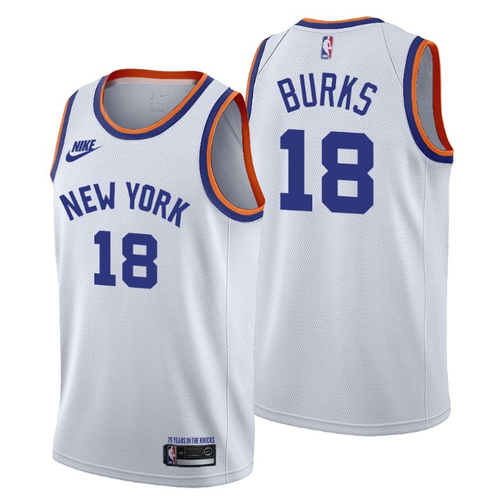 New York Knicks Alec Burks 75th Anniversary Basketball Jersey