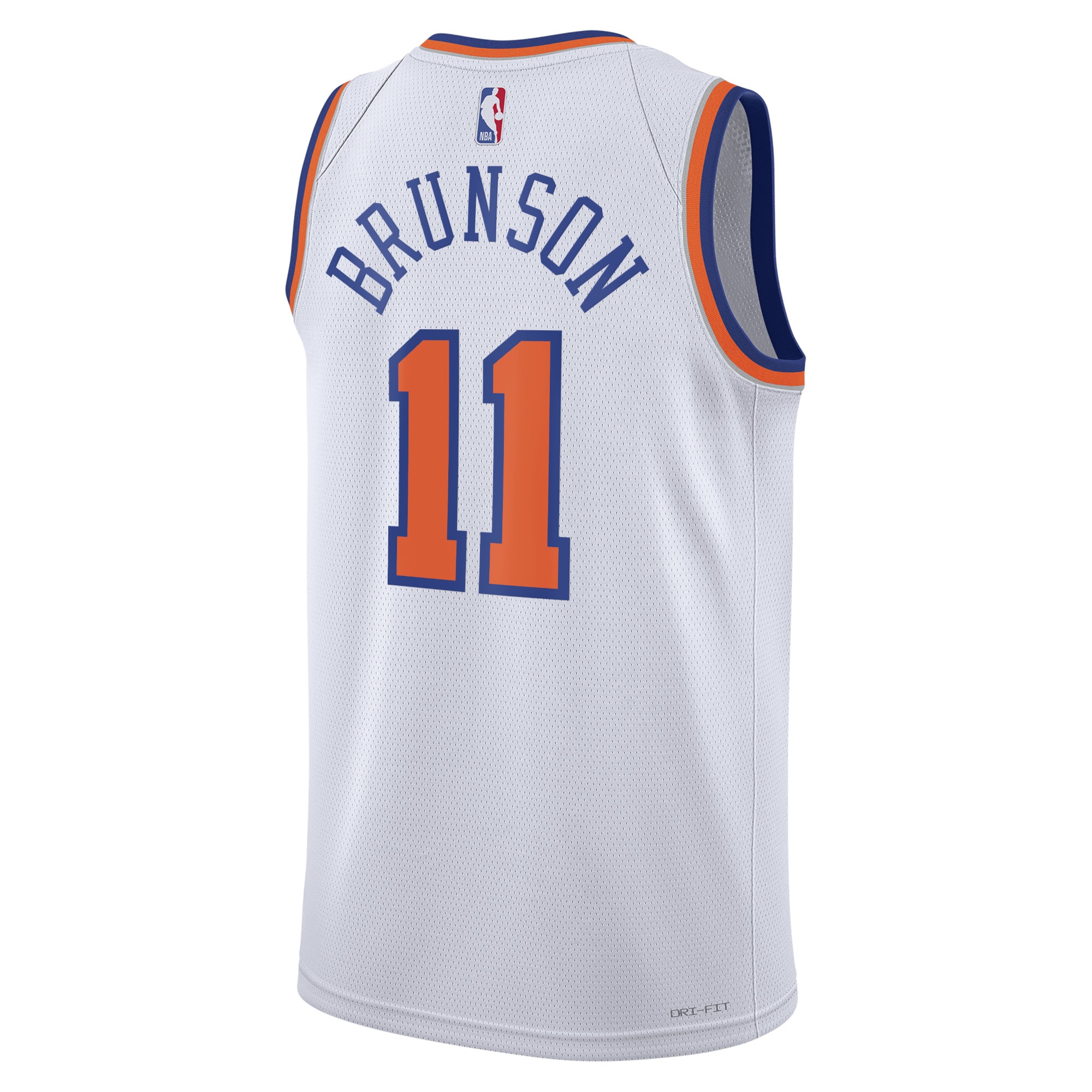 Alternative view of New York Knicks Association Edition Swingman Basketball Jersey - White - Jalen Brunson - Unisex - JS756 