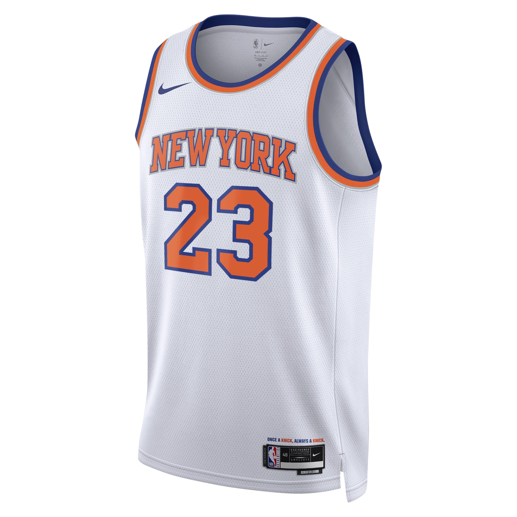 New York Knicks Association Edition Swingman Basketball Jersey - White - Mitchell Robinson - Unisex - JS118 