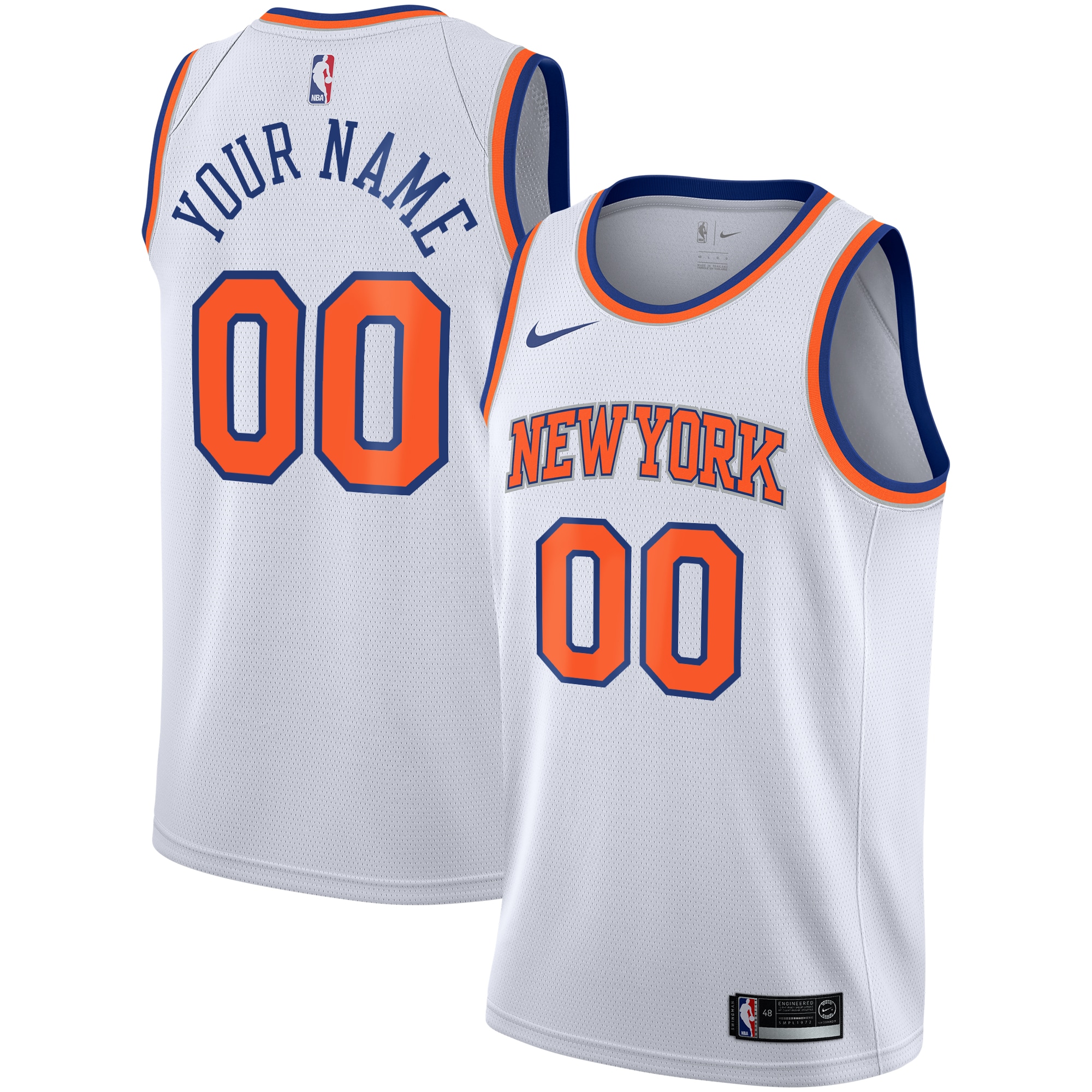 New York Knicks Association Swingman Basketball Jersey - Custom - Youth - JS825 