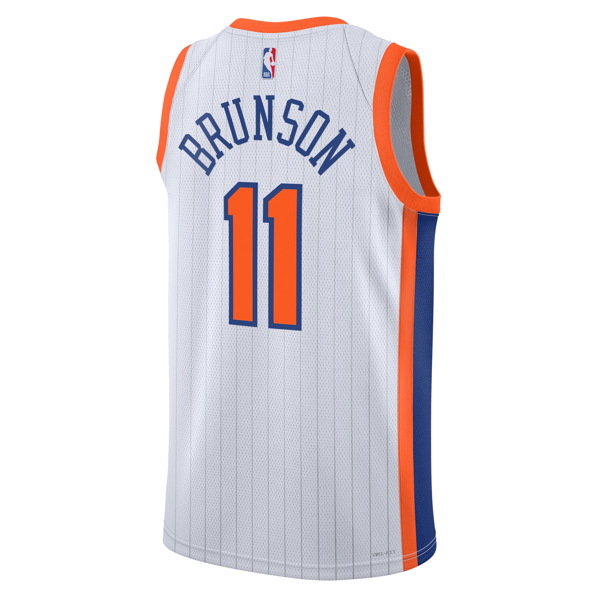 Alternative view of New York Knicks City Edition Swingman Basketball Jersey 2024 - White - Jalen Brunson - Unisex - JS394 