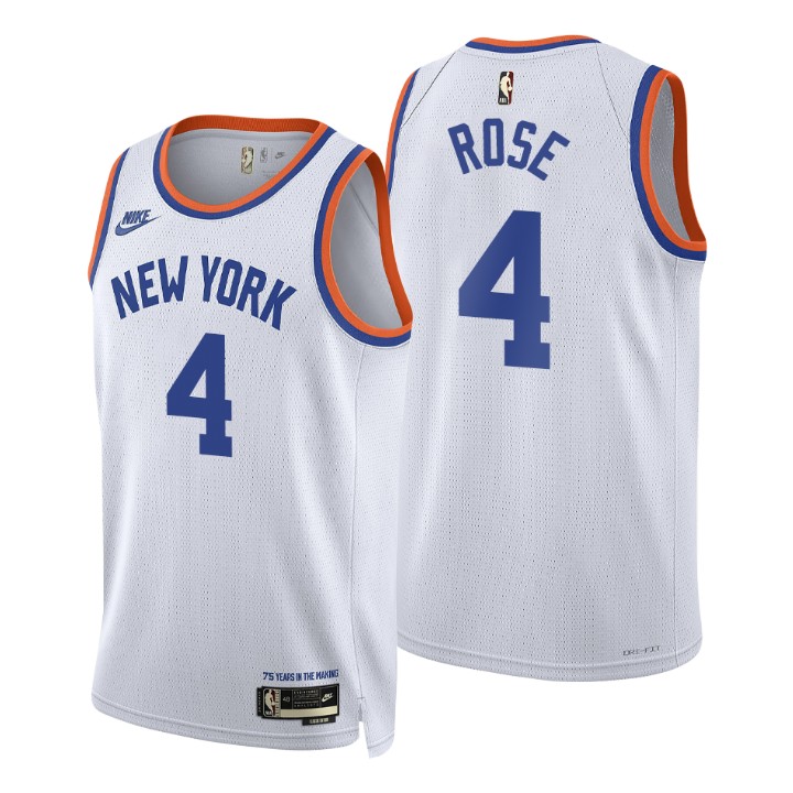 New York Knicks Derrick Rose 2021-22 75th Anniversary Classic Edition Year Zero Basketball Jersey