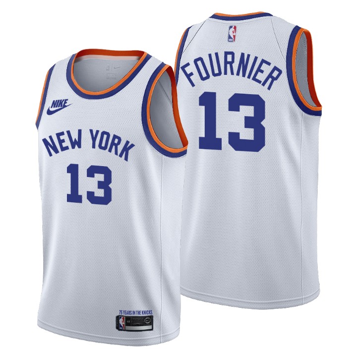 New York Knicks Evan Fournier 75th Anniversary Basketball Jersey