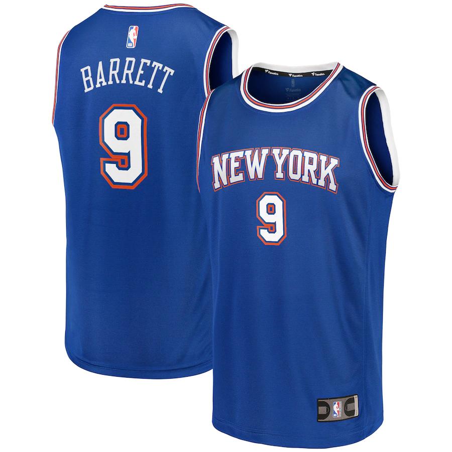 New York Knicks Fanatics Fast Break Team Replica Basketball Jersey Statement Edition - Royal Color