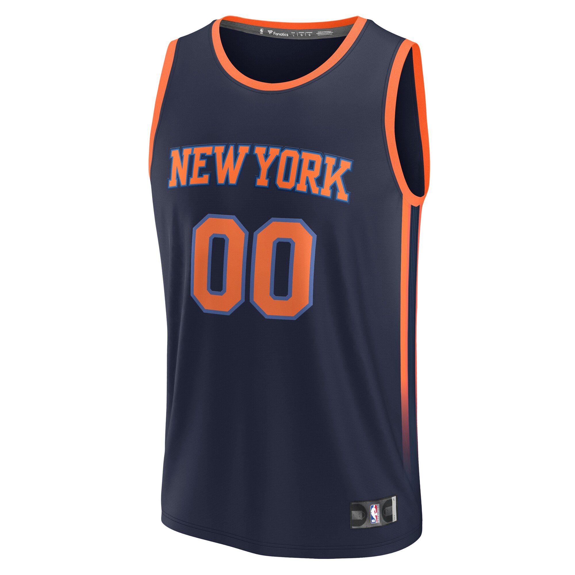 Alternative view of New York Knicks Fanatics Youth Fast Break Replica Custom Basketball Jersey - Statement Edition - Navy