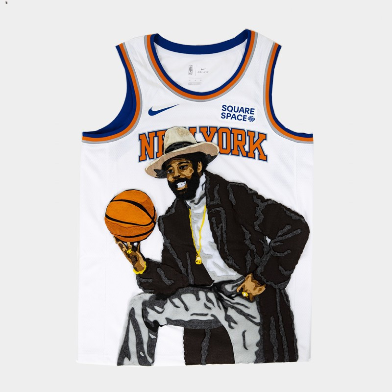 New York Knicks Garden Of Dreams Printing White Men Basketball Jersey Player Art - JS325 