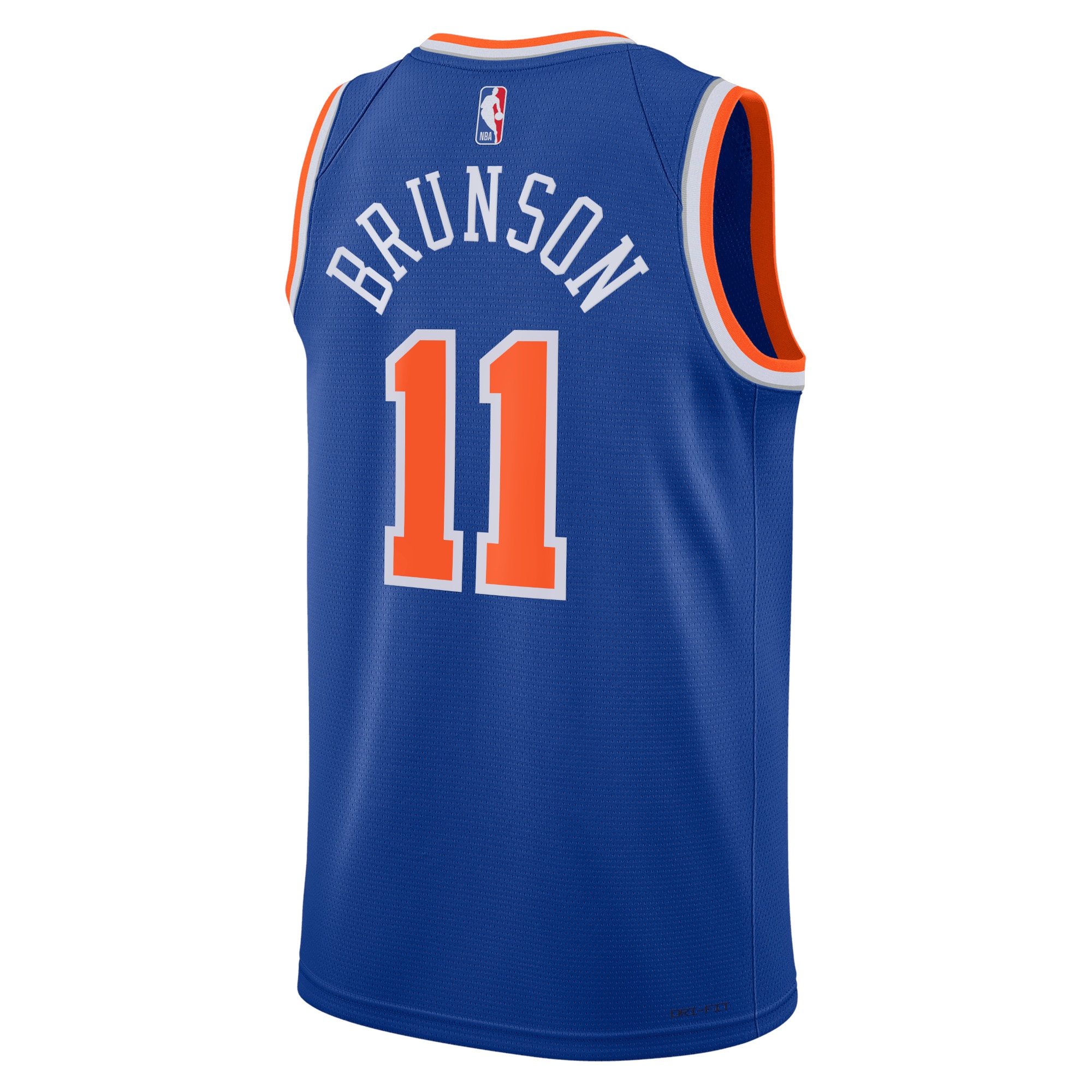 Alternative view of New York Knicks Icon Edition Swingman Basketball Jersey - Blue - Jalen Brunson - Unisex - JS989 