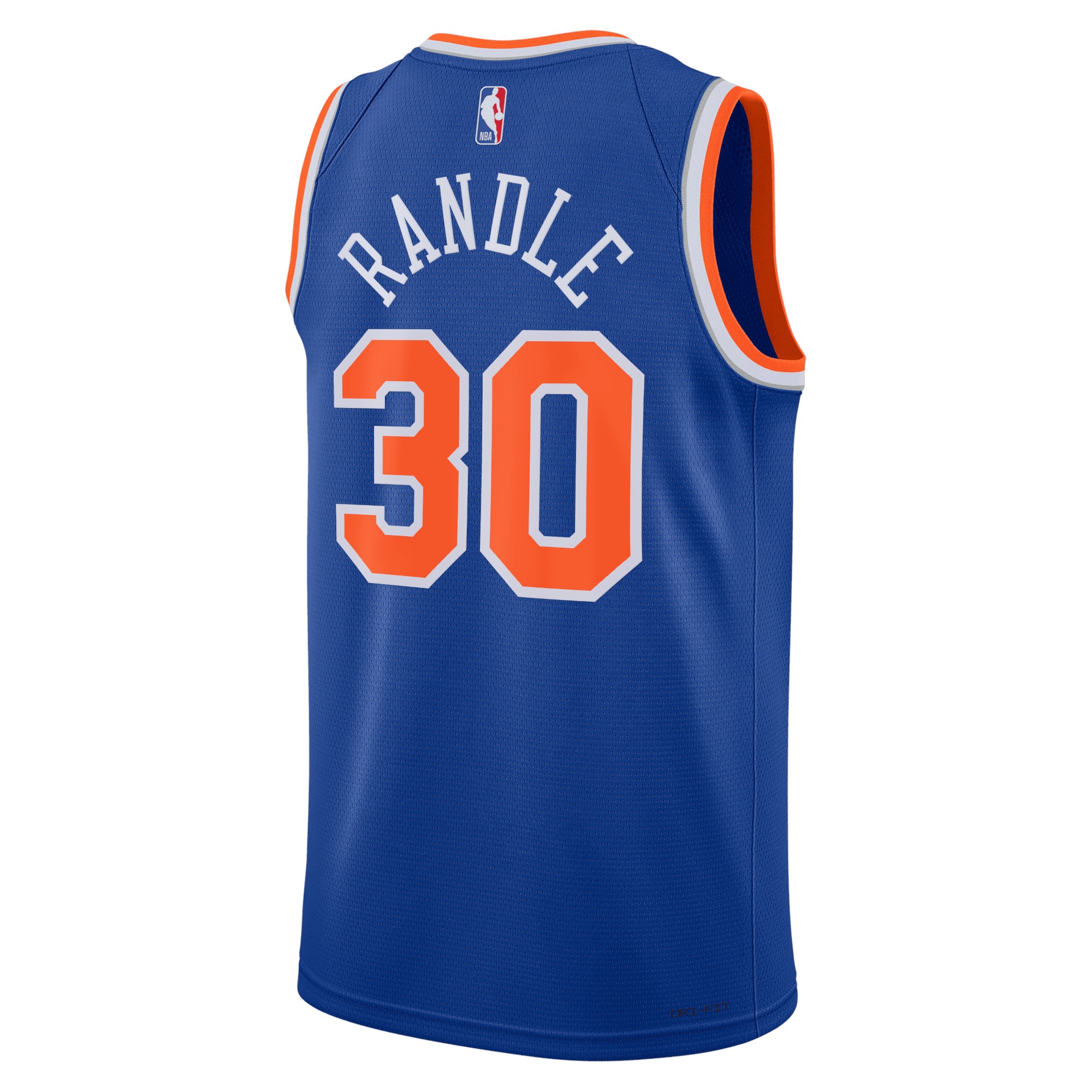 Alternative view of New York Knicks Icon Edition Swingman Basketball Jersey - Blue - Julius Randle - Unisex - JS501 