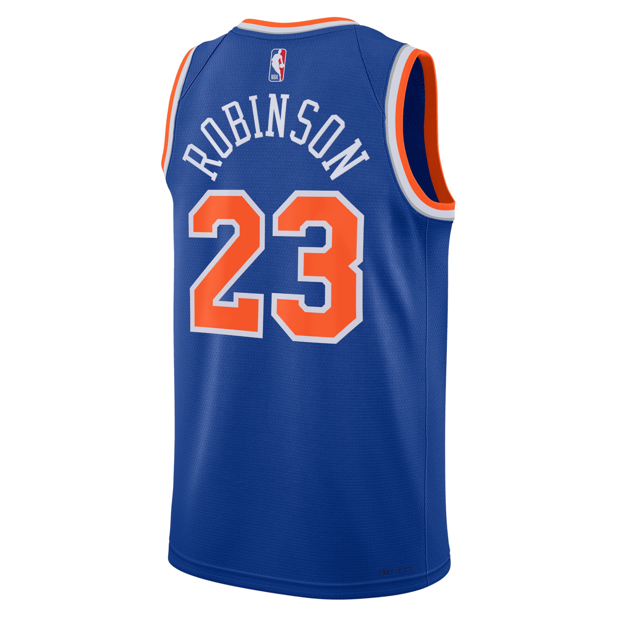 Alternative view of New York Knicks Icon Edition Swingman Basketball Jersey - Blue - Mitchell Robinson - Unisex - JS687 