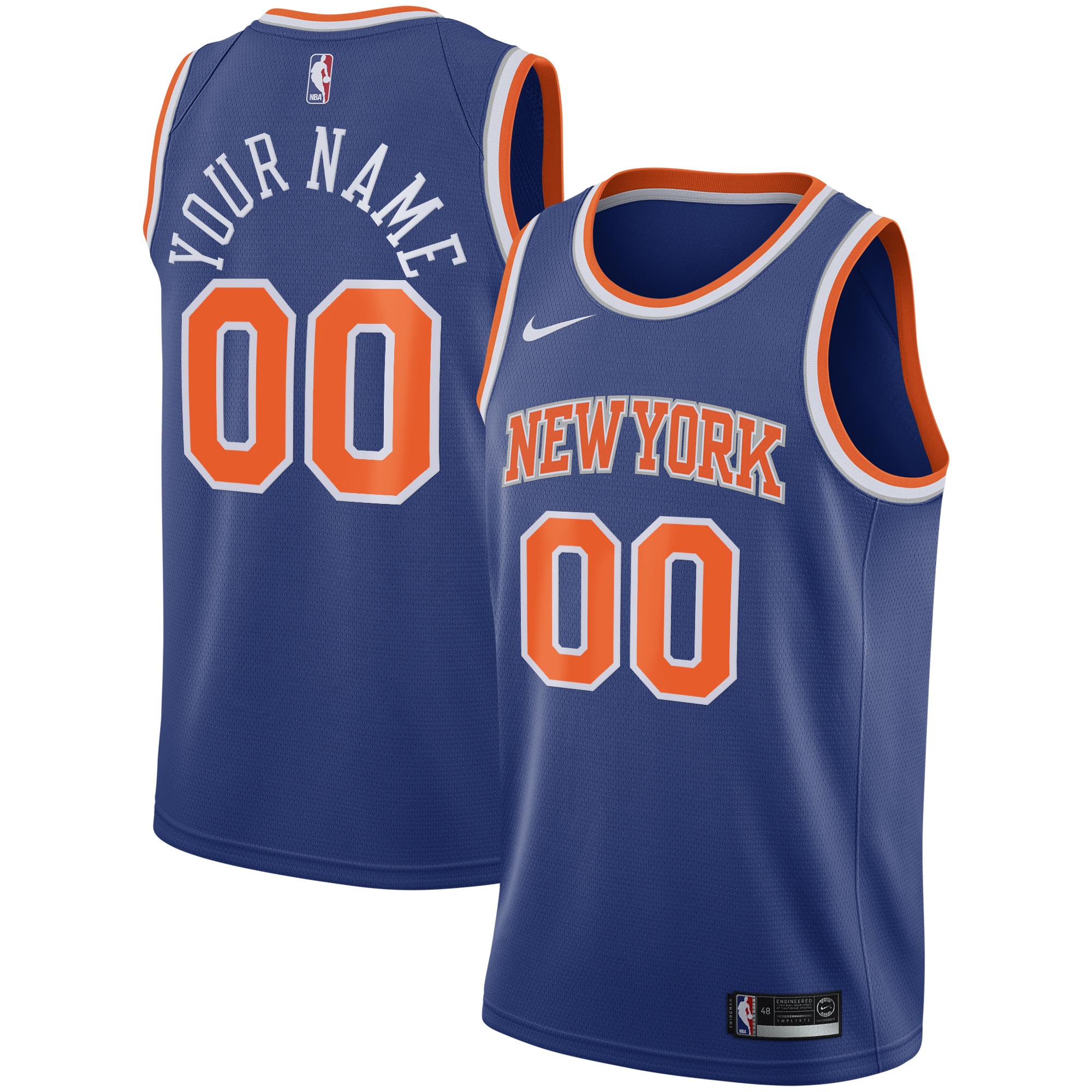 New York Knicks Icon Swingman Basketball Jersey - Custom - Youth - JS827 
