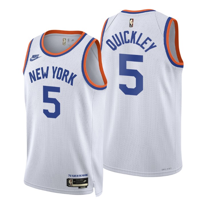 New York Knicks Immanuel Quickley 2021-22 75th Anniversary Classic Edition Year Zero Basketball Jersey
