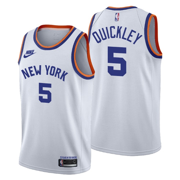 New York Knicks Immanuel Quickley 75th Anniversary Basketball Jersey