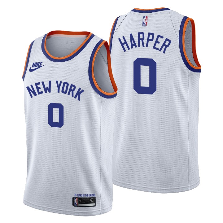 New York Knicks Jared Harper 75th Anniversary Basketball Jersey