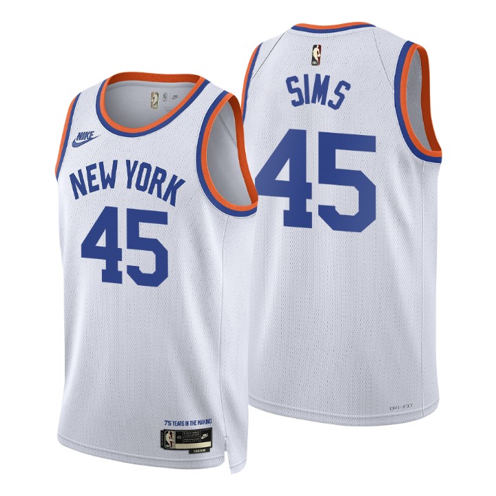 New York Knicks Jericho Sims 2021-22 75th Anniversary Classic Edition Year Zero Basketball Jersey