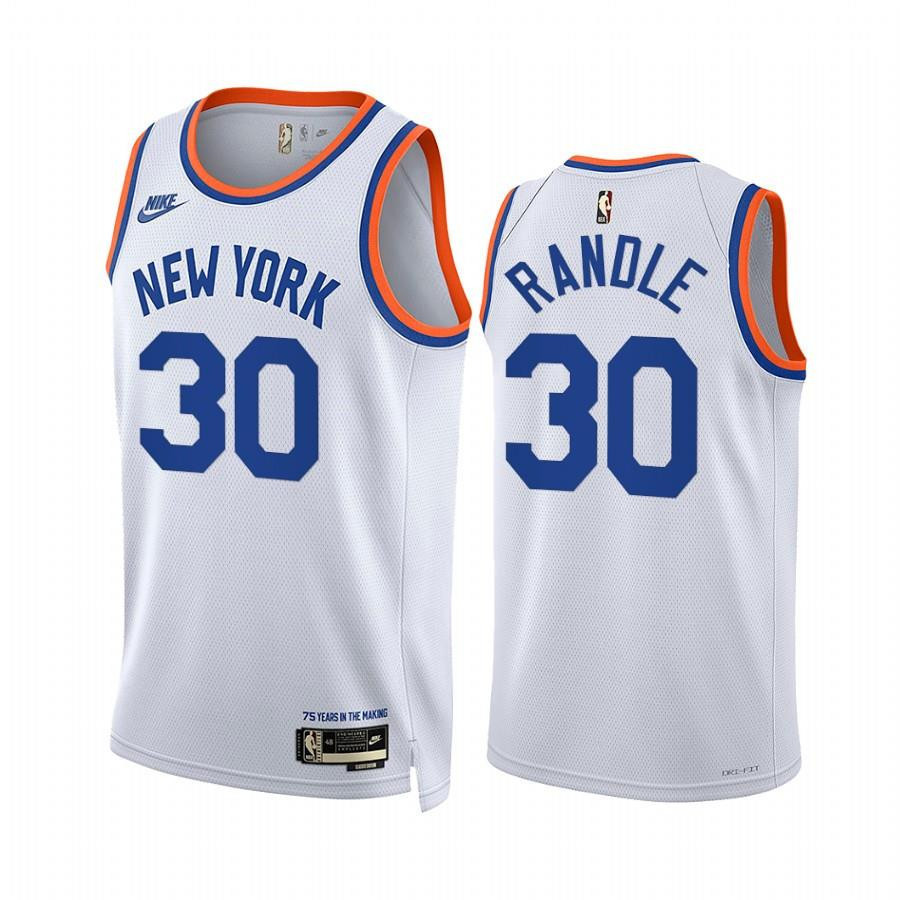 New York Knicks Julius Randle 30 White Year Zero Classic Edition Basketball Jersey - Men Basketball Jersey - JS278 