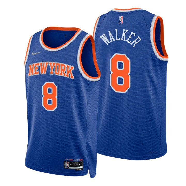 New York Knicks Kemba Walker 75th Anniversary Diamond Basketball Jersey Icon