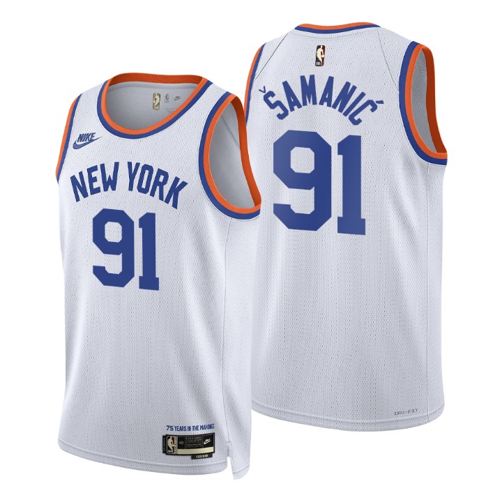 New York Knicks Luka Samanic 2021-22 75th Anniversary Classic Edition Year Zero Basketball Jersey
