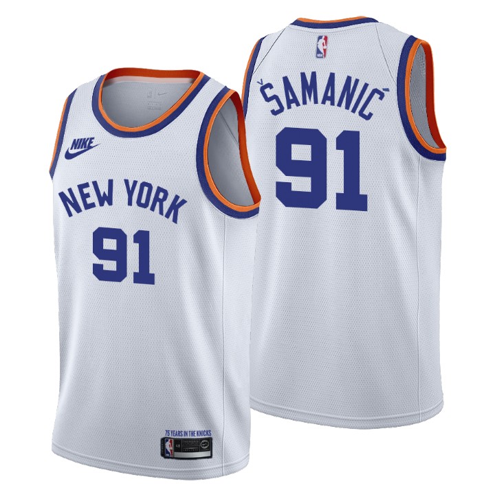 New York Knicks Luka Samanic 75th Anniversary Classic Edition Basketball Jersey