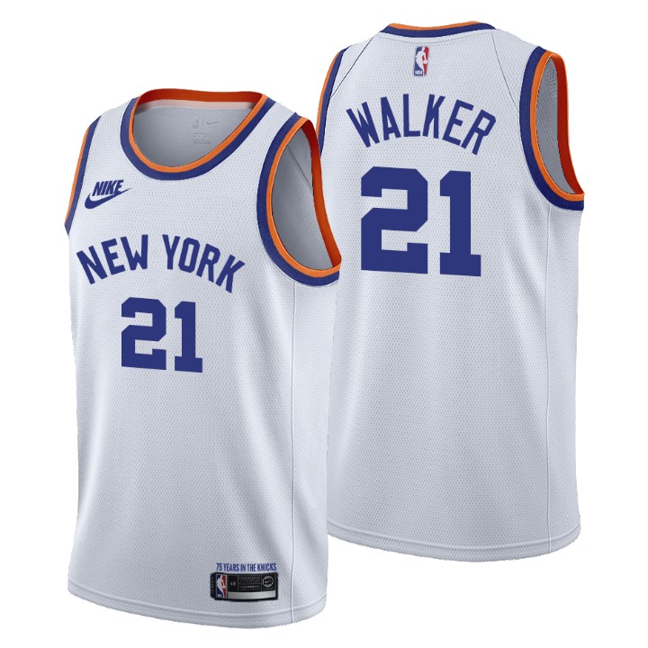 New York Knicks M. J. Walker 75th Anniversary Basketball Jersey