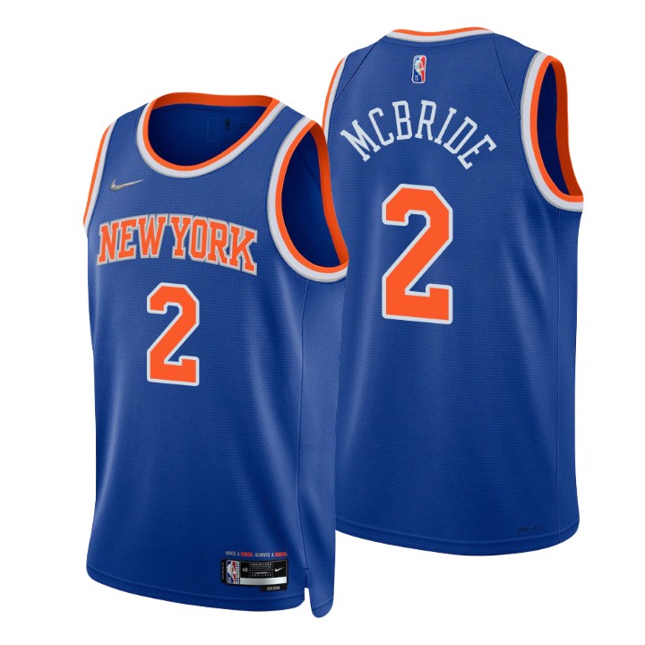 New York Knicks Miles Mcbride 75th Anniversary Diamond Basketball Jersey Icon