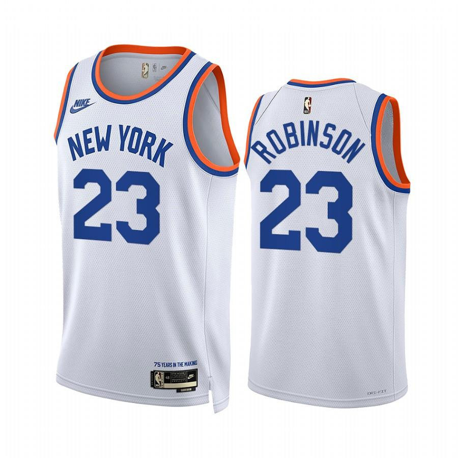 New York Knicks Mitchell Robinson 23 White Year Zero Classic Edition Basketball Jersey - Men Basketball Jersey - JS965 