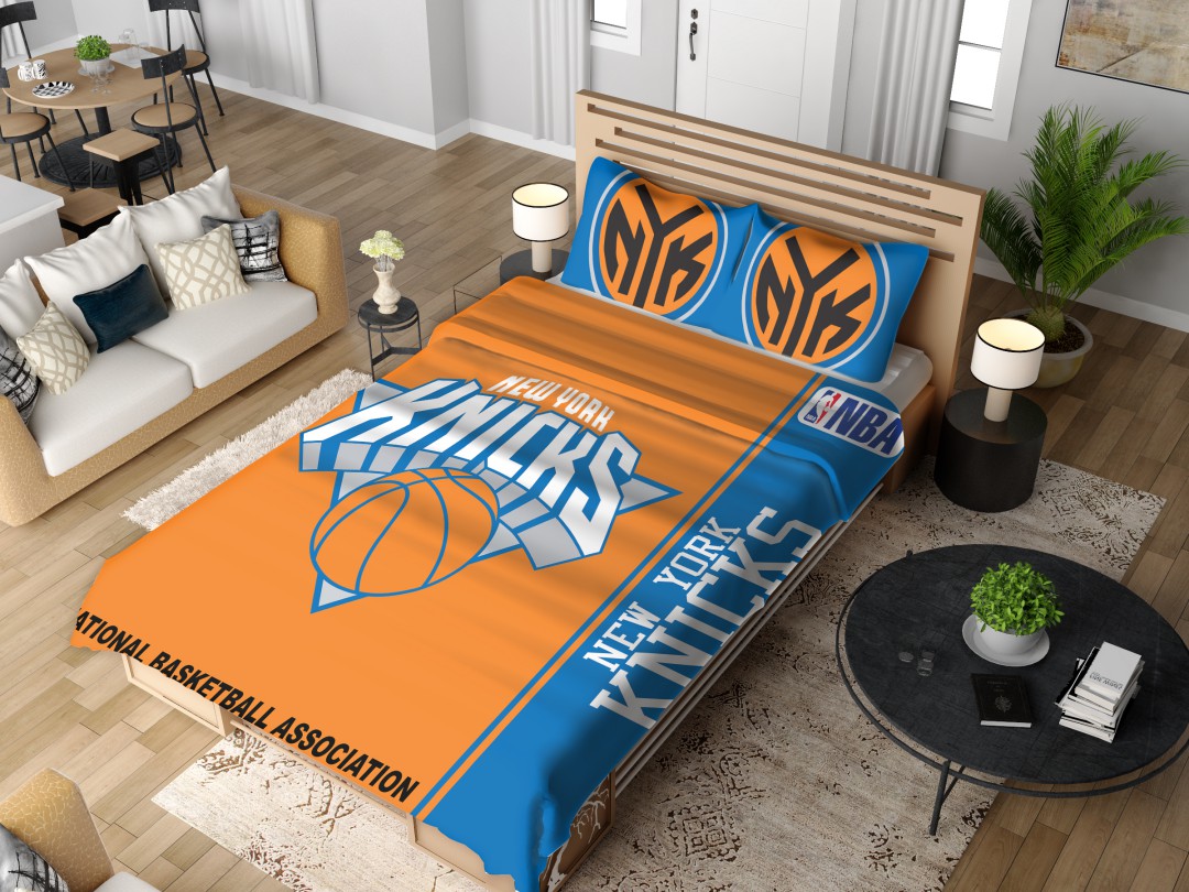 Alternative view of New York Knicks NBA Basketball Bedding Set - Custom Bedding Set