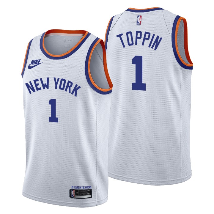 New York Knicks Obi Toppin 75th Anniversary Basketball Jersey